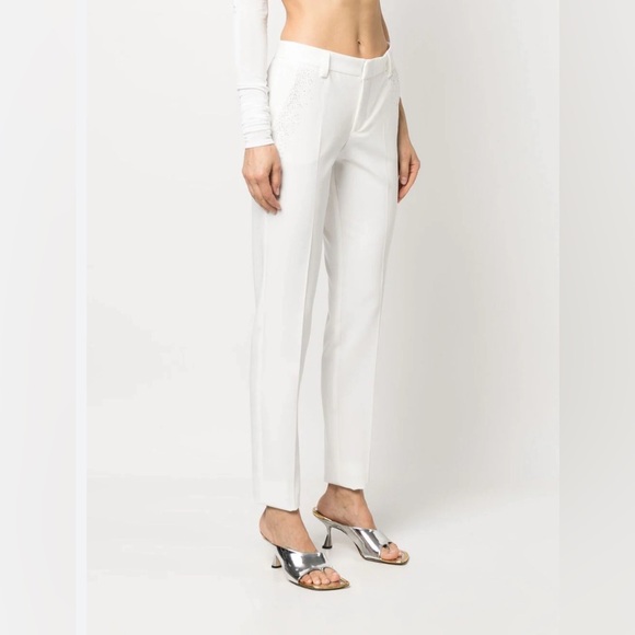 Zadig & Voltaire Prune Crepe Off White Cream Pants 38 - Picture 8 of 15